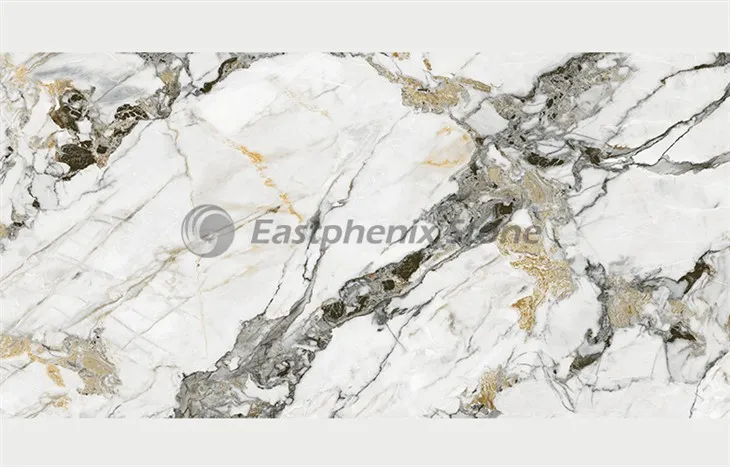 Modern gold sintered stone slab