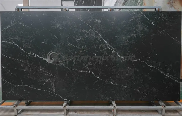 Black Marquina sukepinto akmens plokštės